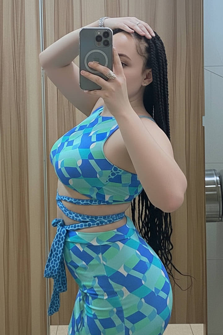 Ensemble 2 Pièces Fluide Imprimé Floral - Crop Top & Pantalon